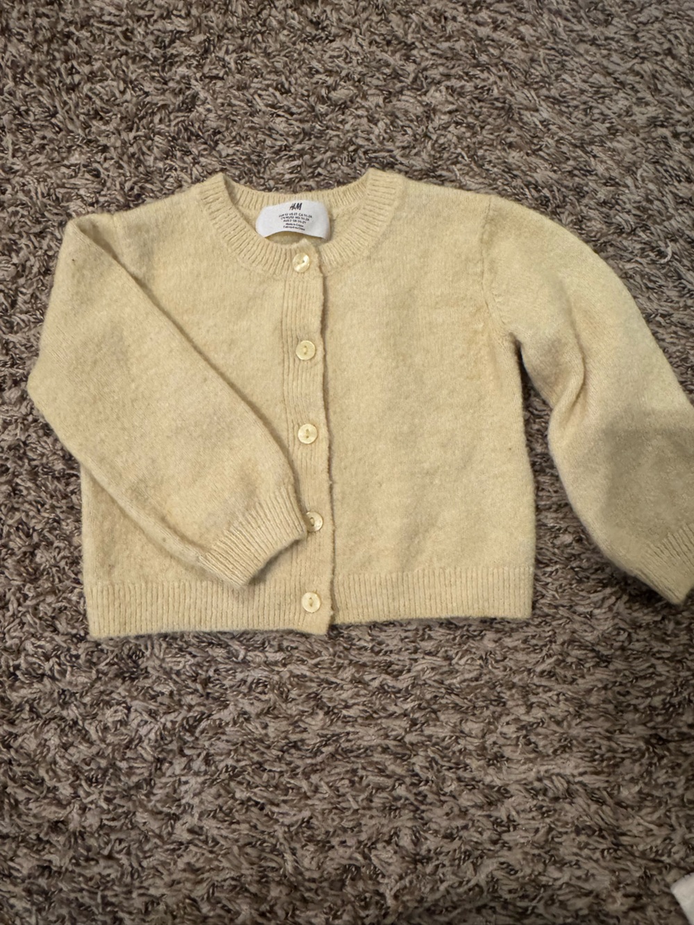 Cozy Cream Button-Front toddler Sweater Cardigan